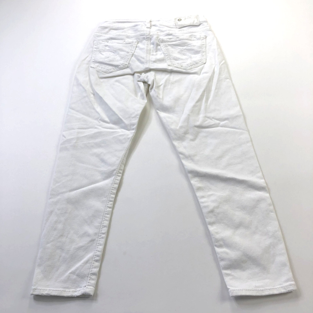 Silver Jeans Suki High Capri 25 (Fits 25W 23L) Mid Rise Denim White PLS READ
